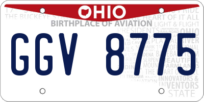 OH license plate GGV8775
