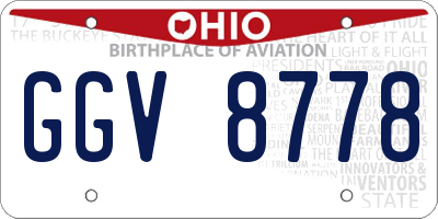 OH license plate GGV8778