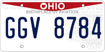 OH license plate GGV8784