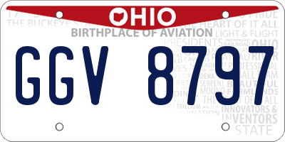 OH license plate GGV8797