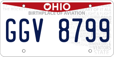 OH license plate GGV8799