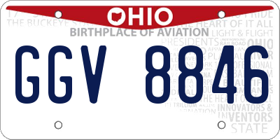 OH license plate GGV8846
