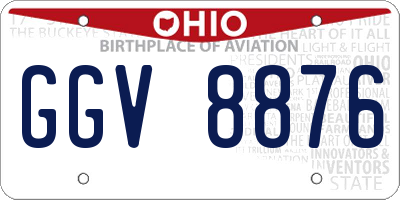 OH license plate GGV8876