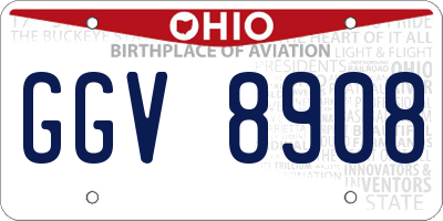 OH license plate GGV8908