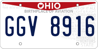 OH license plate GGV8916