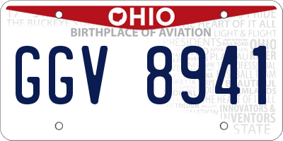 OH license plate GGV8941