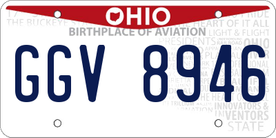 OH license plate GGV8946
