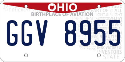 OH license plate GGV8955
