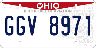 OH license plate GGV8971