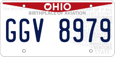 OH license plate GGV8979