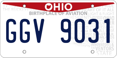 OH license plate GGV9031