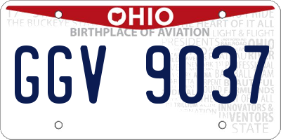 OH license plate GGV9037