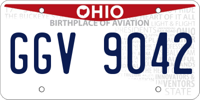 OH license plate GGV9042