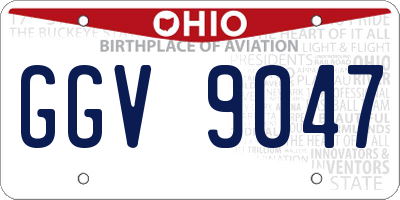 OH license plate GGV9047