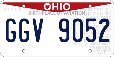 OH license plate GGV9052