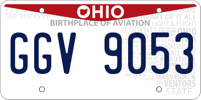 OH license plate GGV9053