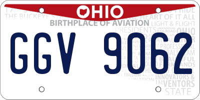 OH license plate GGV9062