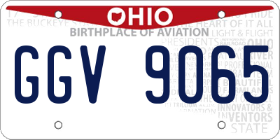 OH license plate GGV9065