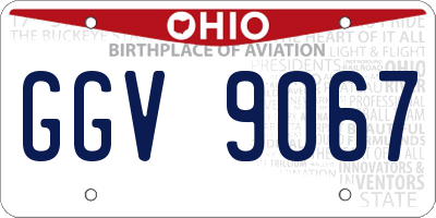 OH license plate GGV9067