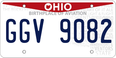OH license plate GGV9082