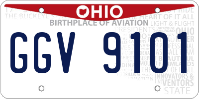 OH license plate GGV9101