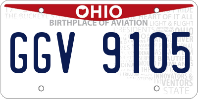 OH license plate GGV9105