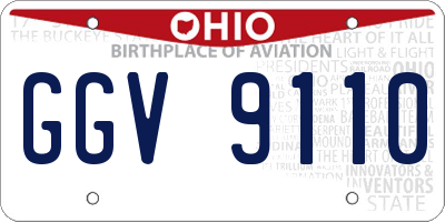 OH license plate GGV9110