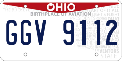 OH license plate GGV9112