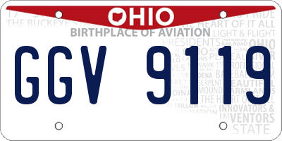 OH license plate GGV9119