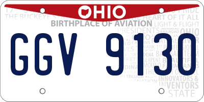 OH license plate GGV9130