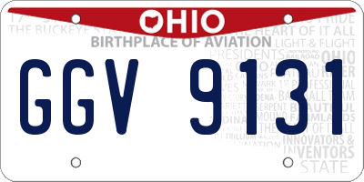 OH license plate GGV9131