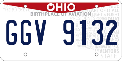 OH license plate GGV9132