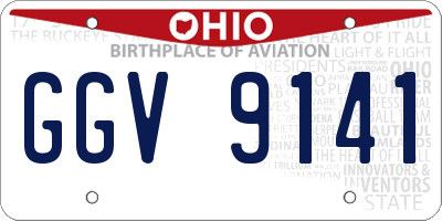 OH license plate GGV9141