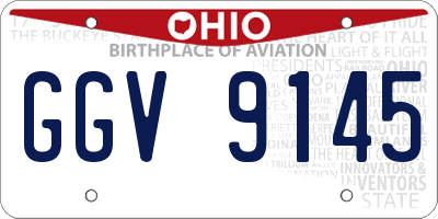 OH license plate GGV9145