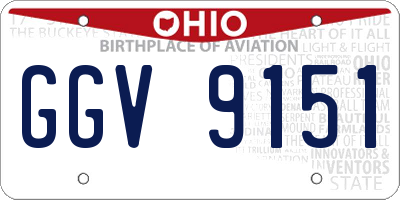 OH license plate GGV9151