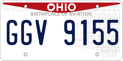 OH license plate GGV9155