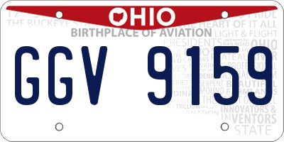 OH license plate GGV9159