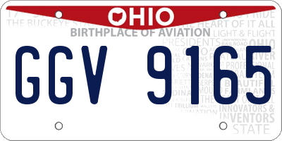 OH license plate GGV9165