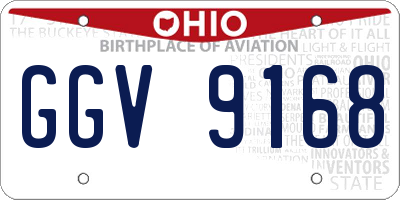 OH license plate GGV9168