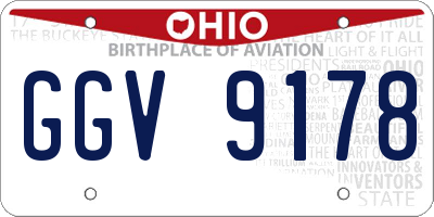 OH license plate GGV9178