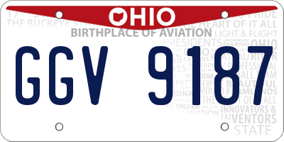 OH license plate GGV9187
