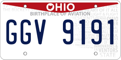 OH license plate GGV9191
