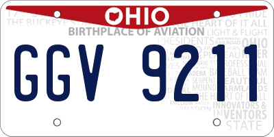 OH license plate GGV9211