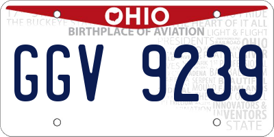 OH license plate GGV9239