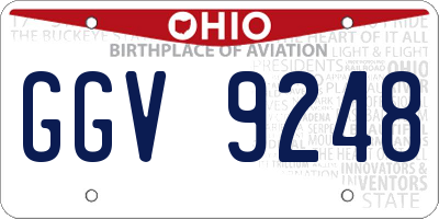 OH license plate GGV9248