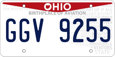 OH license plate GGV9255