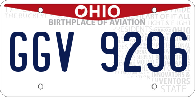OH license plate GGV9296