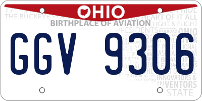 OH license plate GGV9306