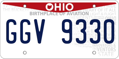 OH license plate GGV9330