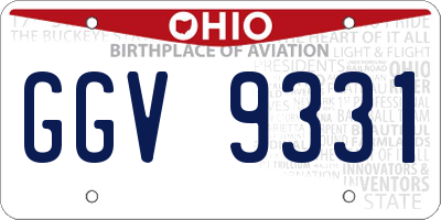 OH license plate GGV9331
